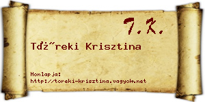 Töreki Krisztina névjegykártya