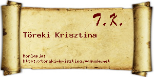 Töreki Krisztina névjegykártya